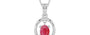 Sterling Silver Ruby Pendant Fine Quality (P2)