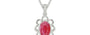 Sterling Silver Ruby Pendant Fine Quality (P3)