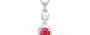 Sterling Silver Ruby Pendant Fine Quality (P6)
