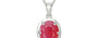 Sterling Silver Ruby Pendant Fine Quality (P8)