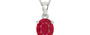 Sterling Silver Ruby Pendant Limited Quality (P10)