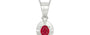 Sterling Silver Ruby Pendant Limited Quality (P11)
