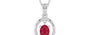 Sterling Silver Ruby Pendant Limited Quality (P2)