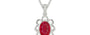 Sterling Silver Ruby Pendant Limited Quality (P3)