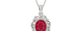 Sterling Silver Ruby Pendant Limited Quality (P5)