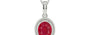Sterling Silver Ruby Pendant Limited Quality (P7)