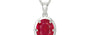 Sterling Silver Ruby Pendant Limited Quality (P8)