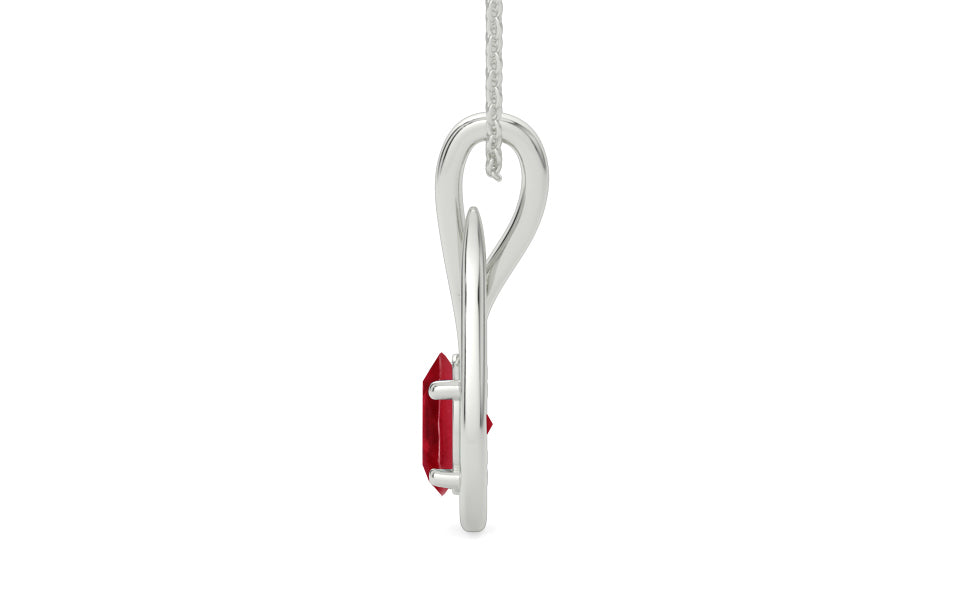 Sterling Silver Ruby Pendant Limited Quality (P9)