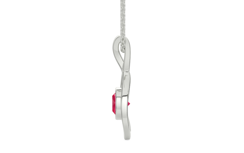 Sterling Silver Ruby Pendant Prime Quality (P1)