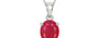Sterling Silver Ruby Pendant Prime Quality (P10)