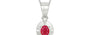 Sterling Silver Ruby Pendant Prime Quality (P11)