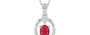 Sterling Silver Ruby Pendant Prime Quality (P2)