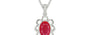 Sterling Silver Ruby Pendant Prime Quality (P3)