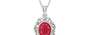 Sterling Silver Ruby Pendant Prime Quality (P5)