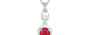 Sterling Silver Ruby Pendant Prime Quality (P6)