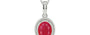 Sterling Silver Ruby Pendant Prime Quality (P7)