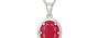 Sterling Silver Ruby Pendant Prime Quality (P8)