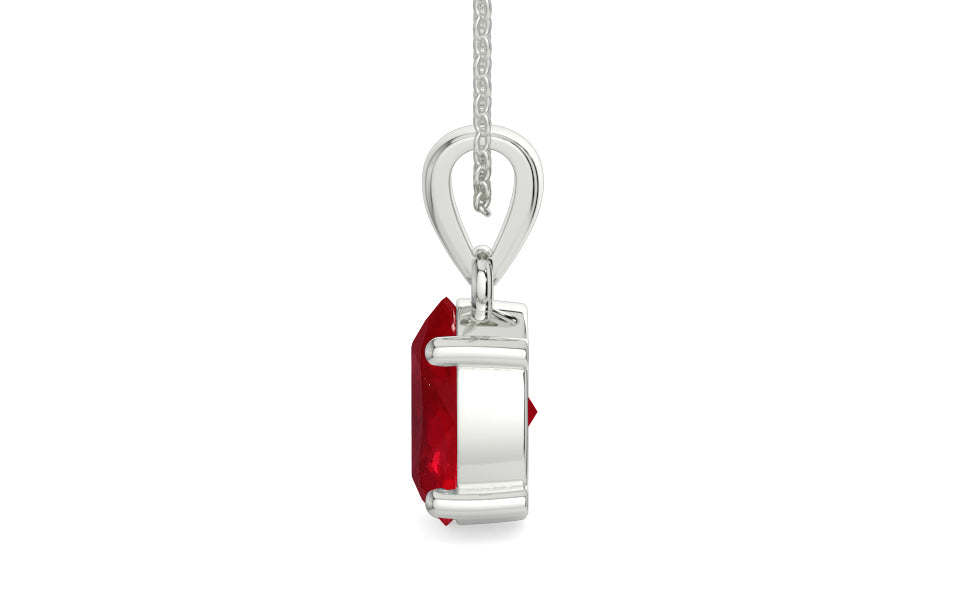 Sterling Silver Ruby Pendant Rare Quality (P10)