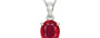 Sterling Silver Ruby Pendant Rare Quality (P10)