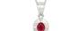 Sterling Silver Ruby Pendant Rare Quality (P11)