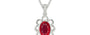 Sterling Silver Ruby Pendant Rare Quality (P3)