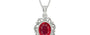 Sterling Silver Ruby Pendant Rare Quality (P5)
