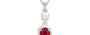 Sterling Silver Ruby Pendant Rare Quality (P6)