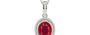 Sterling Silver Ruby Pendant Rare Quality (P7)