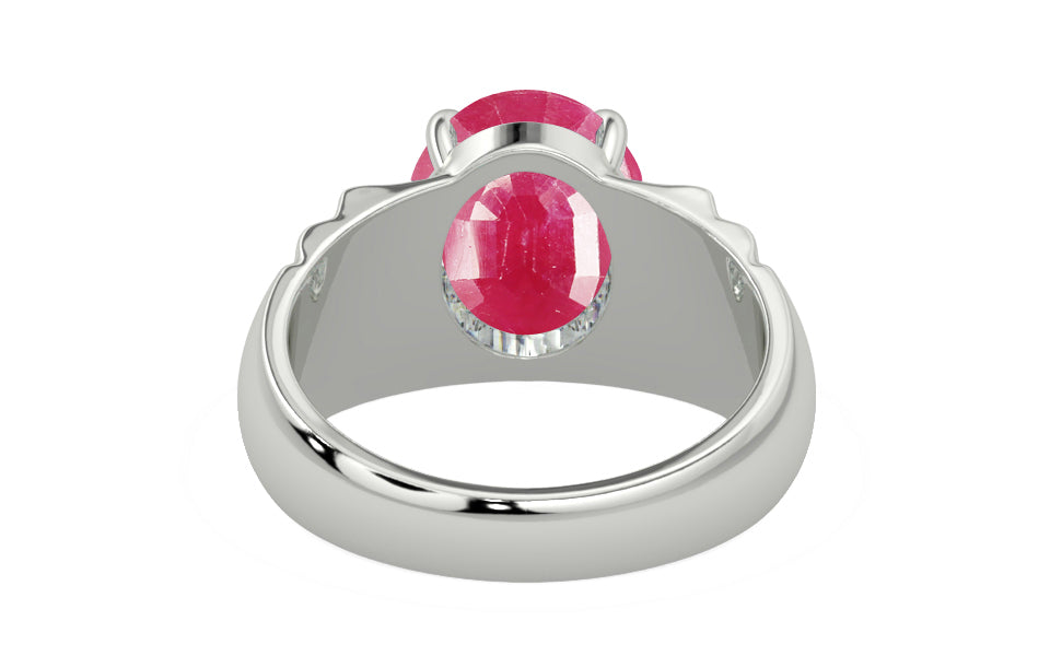 Sterling Silver Ruby Ring Fine Quality (R4)