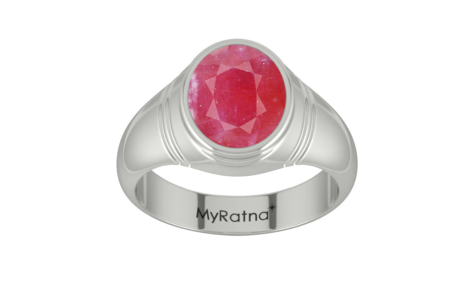 Sterling Silver Ruby Ring Fine Quality (R7)