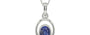 Sterling Silver Thailand Blue Sapphire Pendant Fine Quality (P12)