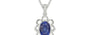 Sterling Silver Thailand Blue Sapphire Pendant Fine Quality (P3)