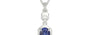 Sterling Silver Thailand Blue Sapphire Pendant Fine Quality (P6)
