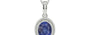 Sterling Silver Thailand Blue Sapphire Pendant Fine Quality (P7)