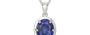 Sterling Silver Thailand Blue Sapphire Pendant Fine Quality (P8)