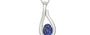 Sterling Silver Thailand Blue Sapphire Pendant Fine Quality (P9)
