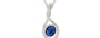 Sterling Silver Thailand Blue Sapphire Pendant Limited Quality (P1)