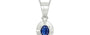 Sterling Silver Thailand Blue Sapphire Pendant Limited Quality (P11)