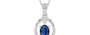 Sterling Silver Thailand Blue Sapphire Pendant Limited Quality (P2)