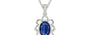 Sterling Silver Thailand Blue Sapphire Pendant Limited Quality (P3)