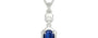 Sterling Silver Thailand Blue Sapphire Pendant Limited Quality (P6)