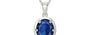 Sterling Silver Thailand Blue Sapphire Pendant Limited Quality (P8)