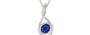 Sterling Silver Thailand Blue Sapphire Pendant Prime Quality (P1)
