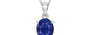 Sterling Silver Thailand Blue Sapphire Pendant Prime Quality (P10)