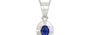 Sterling Silver Thailand Blue Sapphire Pendant Prime Quality (P11)