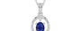 Sterling Silver Thailand Blue Sapphire Pendant Prime Quality (P2)