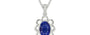 Sterling Silver Thailand Blue Sapphire Pendant Prime Quality (P3)