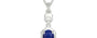 Sterling Silver Thailand Blue Sapphire Pendant Prime Quality (P6)