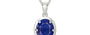 Sterling Silver Thailand Blue Sapphire Pendant Prime Quality (P8)