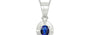 Sterling Silver Thailand Blue Sapphire Pendant Rare Quality (P11)